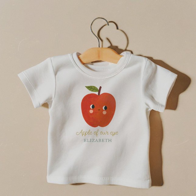 Camiseta De Bebé manzana de nuestro ojo linda manzana (Subido por el creador)