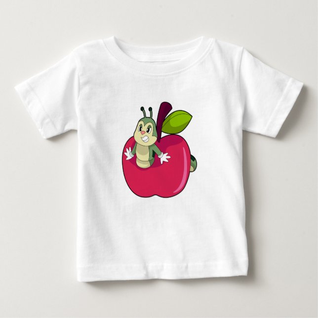 Camiseta De Bebé Manzana de oruga (Anverso)