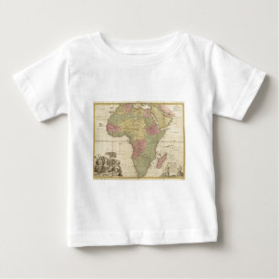 Camiseta De Bebé Mapa 1725 de África del vintage