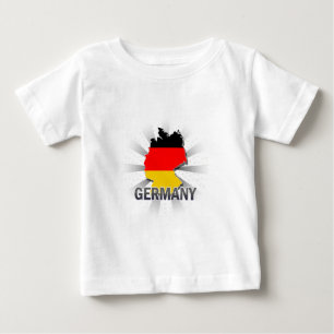 Camiseta De Bebé Mapa 2,0 de la bandera de Alemania