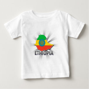 Camiseta De Bebé Mapa 2,0 de la bandera de Etiopía