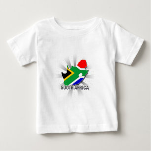 Camiseta De Bebé Mapa 2,0 de la bandera de Suráfrica