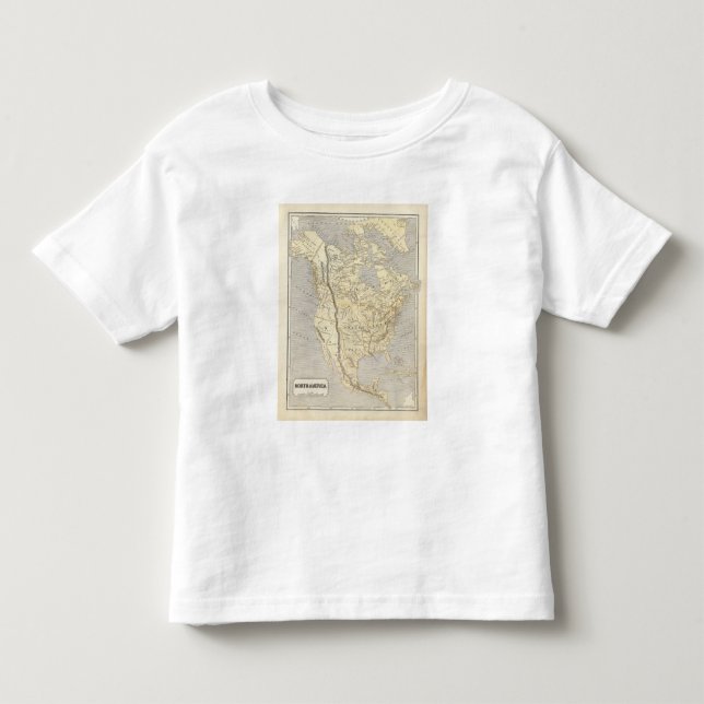 Camiseta De Bebé Mapa 2 del atlas de Norteamérica (Anverso)
