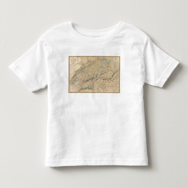 Camiseta De Bebé Mapa 2 del atlas de Suiza (Anverso)