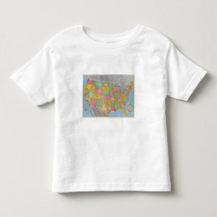 Camiseta De Bebé Mapa 3 de Estados Unidos