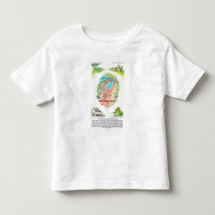 Camiseta De Bebé Mapa aéreo del condado de Santa Clara con los