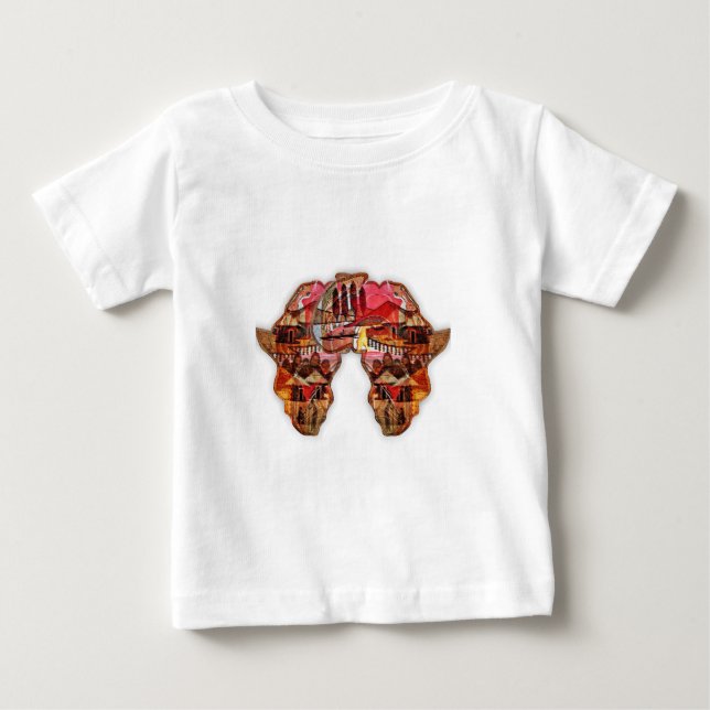 Camiseta De Bebé Mapa africano: Celebrando la temporada con la cult (Anverso)