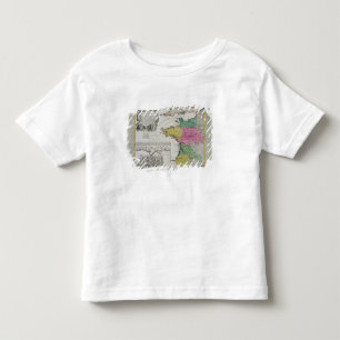 Camiseta De Bebé Mapa alemán que muestra los ataques navales en in