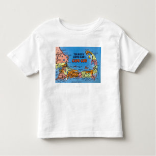 Camiseta De Bebé Mapa auto detallado de Cape Cod