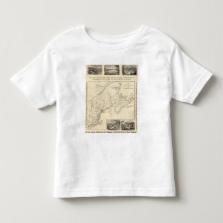 Camiseta De Bebé Mapa Boston y ferrocarril de Maine