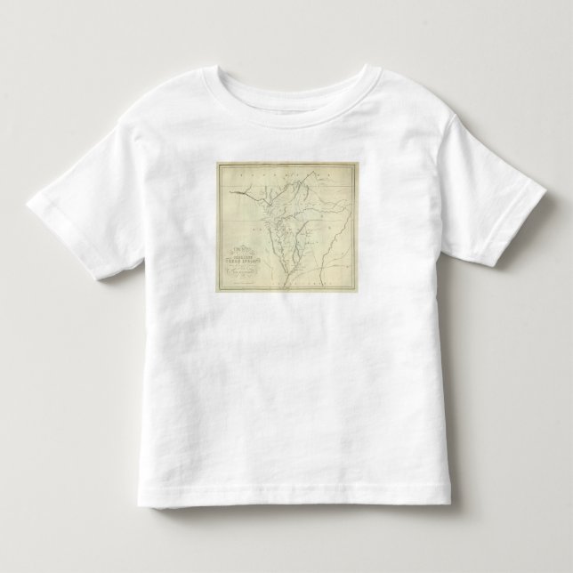 Camiseta De Bebé Mapa cherokee (Anverso)