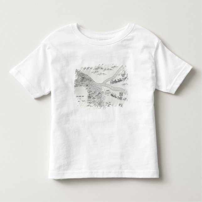Camiseta De Bebé Mapa chino de la gran inundación (Anverso)