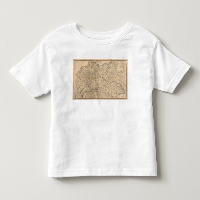 Camiseta De Bebé Mapa compuesto de Alemania (Anverso)