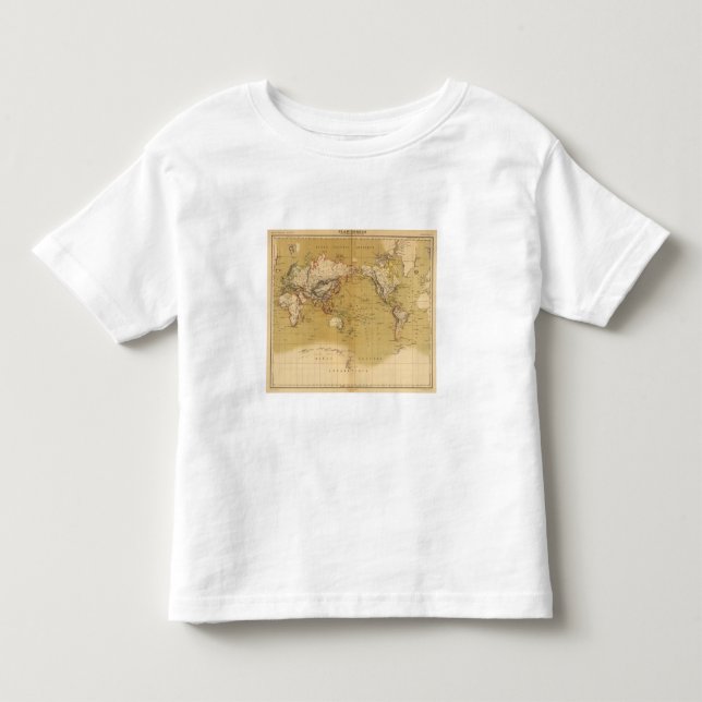 Camiseta De Bebé Mapa continental (Anverso)