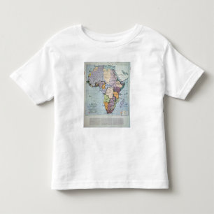 Camiseta De Bebé Mapa de África que muestra los límites del