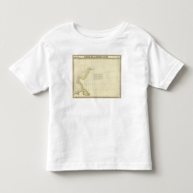 Camiseta De Bebé Mapa de Alaska de la costa (Anverso)
