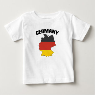 Camiseta De Bebé Mapa de Alemania - Bandera alemana - Viajes de Deu