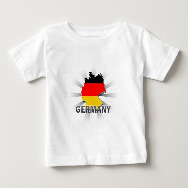 Camiseta De Bebé Mapa de bandera de Alemania 2.0 (Anverso)
