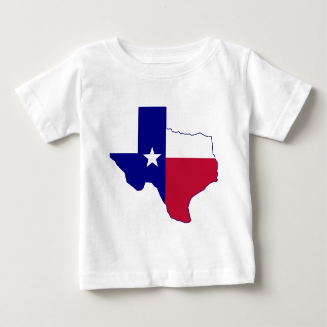 Camiseta De Bebé Mapa de bandera de Texas (Anverso)