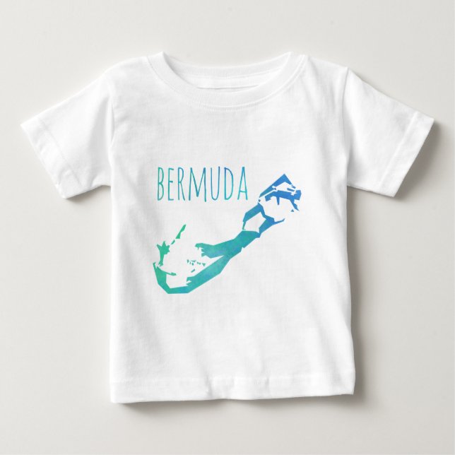 Camiseta De Bebé Mapa de Bermudas (Anverso)