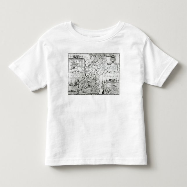 Camiseta De Bebé Mapa de Caernarvon, 1616 (Anverso)