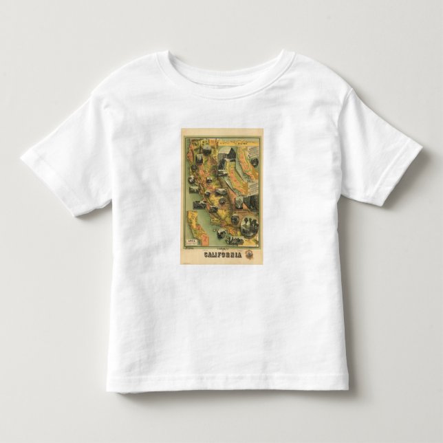 Camiseta De Bebé Mapa de California (Anverso)