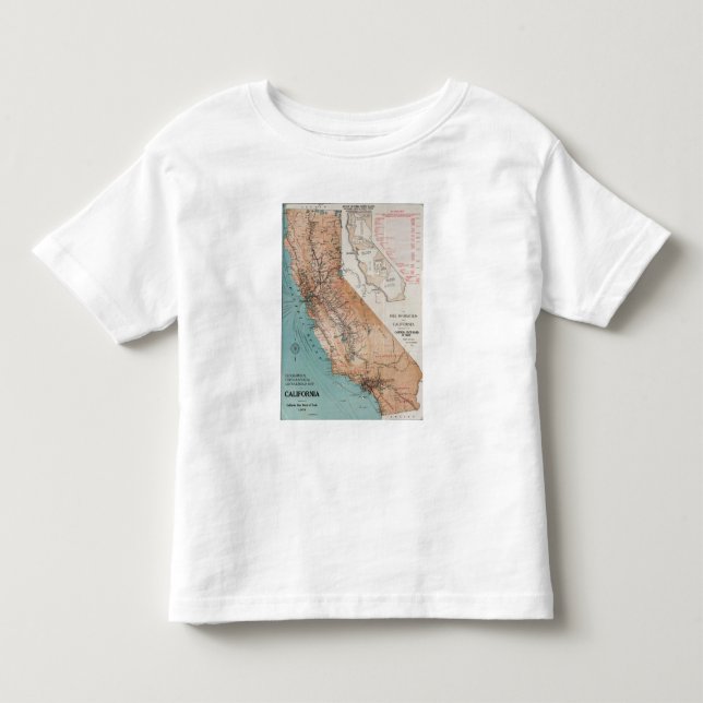 Camiseta De Bebé Mapa de California 2 (Anverso)