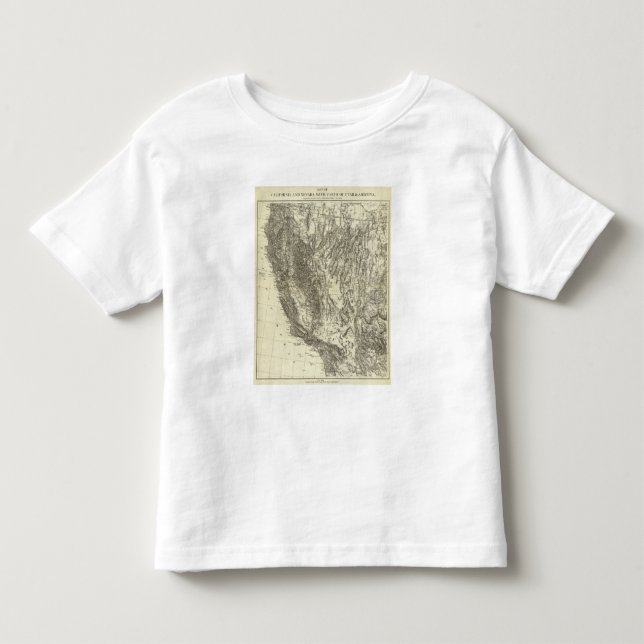 Camiseta De Bebé Mapa de California y de Nevada (Anverso)