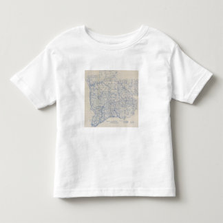 Camiseta De Bebé Mapa de camino de la bicicleta de Wisconsin