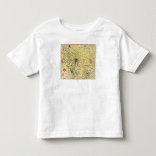Camiseta De Bebé Mapa de camino Idaho, Mont, mapa de Wyo