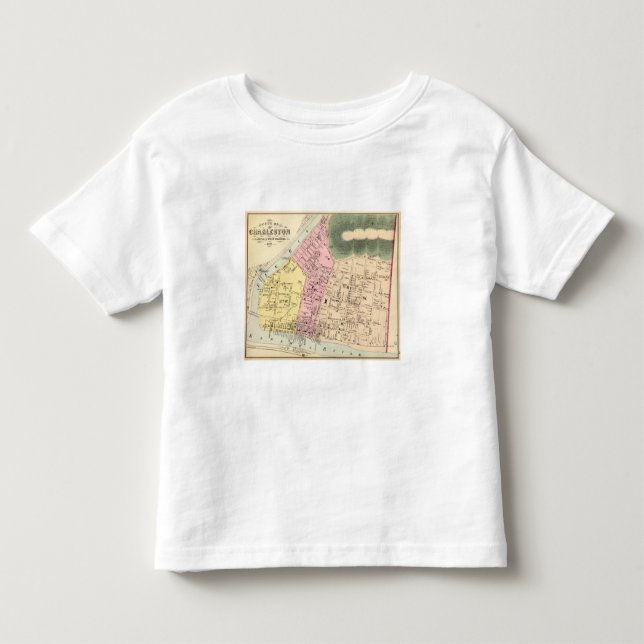 Camiseta De Bebé Mapa de Charleston, Virginia Occidental (Anverso)