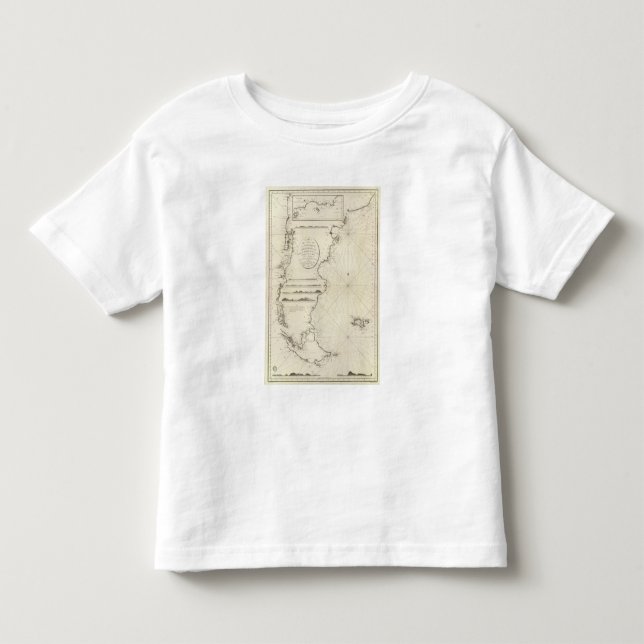 Camiseta De Bebé Mapa de Chile (Anverso)