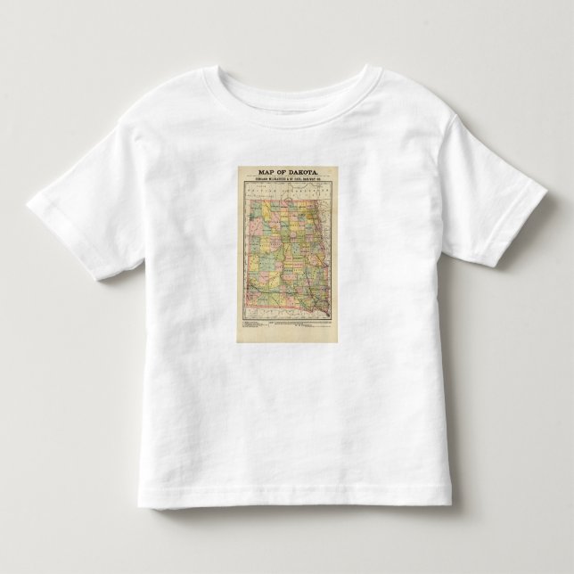 Camiseta De Bebé Mapa de Dakota (Anverso)