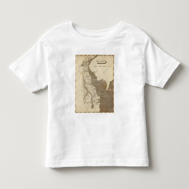 Camiseta De Bebé Mapa de Delaware por Arrowsmith (Anverso)