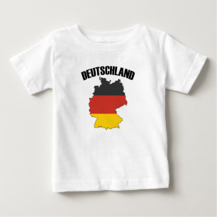 Camiseta De Bebé Mapa de Deutschland - Bandera alemana - Viajes de