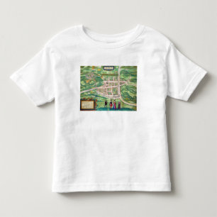 Camiseta De Bebé Mapa de Edimburgo, de 'Civitates Orbis Terrarum