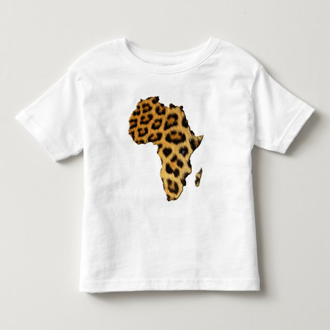 Camiseta De Bebé Mapa de efecto de leopardo de la serie de ÁFRICA (Anverso)