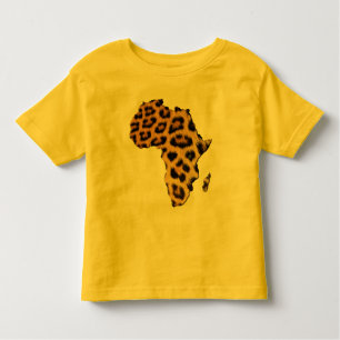 Camiseta De Bebé Mapa de efecto de leopardo de la serie de ÁFRICA