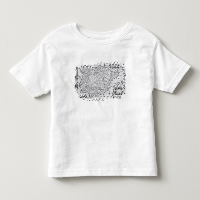 Camiseta De Bebé Mapa de España (Anverso)