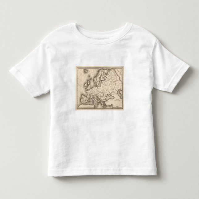 Camiseta De Bebé Mapa de Europa (Anverso)