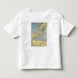 Camiseta De Bebé Mapa de Francia, de España y de África del