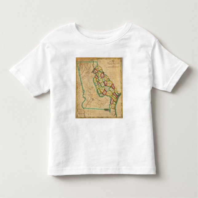 Camiseta De Bebé Mapa de Georgia (Anverso)