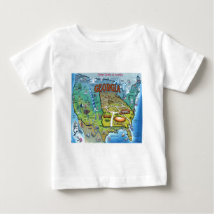 Camiseta De Bebé Mapa de Georgia USA