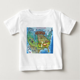 Camiseta De Bebé Mapa de Georgia USA