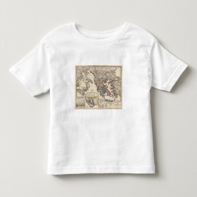 Camiseta De Bebé Mapa de Graecia, Macedonia, Thracia (Anverso)