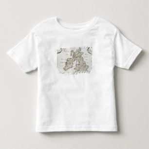 Camiseta De Bebé Mapa de Gran Bretaña y de Irlanda, París publica