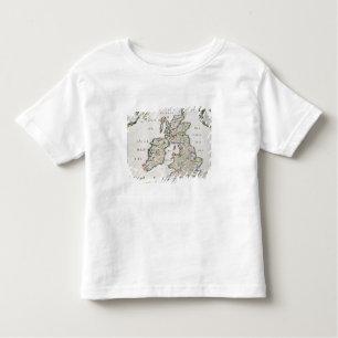 Camiseta De Bebé Mapa de Gran Bretaña y de Irlanda, París publicada