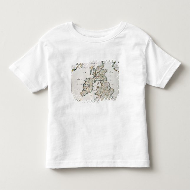 Camiseta De Bebé Mapa de Gran Bretaña y de Irlanda, París publicada (Anverso)