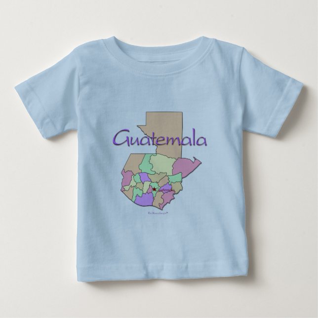 Camiseta De Bebé Mapa de Guatemala (Anverso)