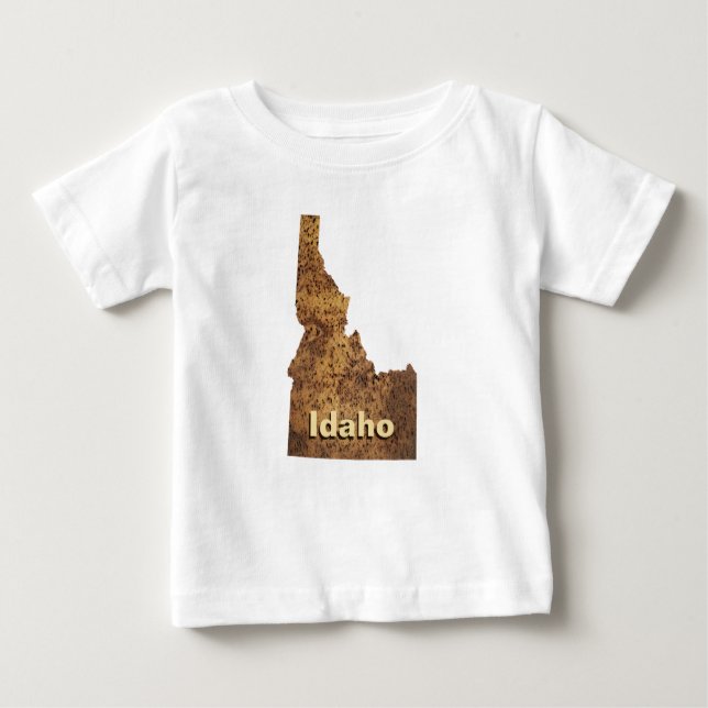 Camiseta De Bebé Mapa de Idaho Spud (Anverso)